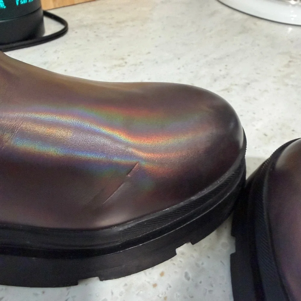Steve Madden JTERESTA Kids Iridescent Metallic‎ Platform Chelsea Boots Size 3M